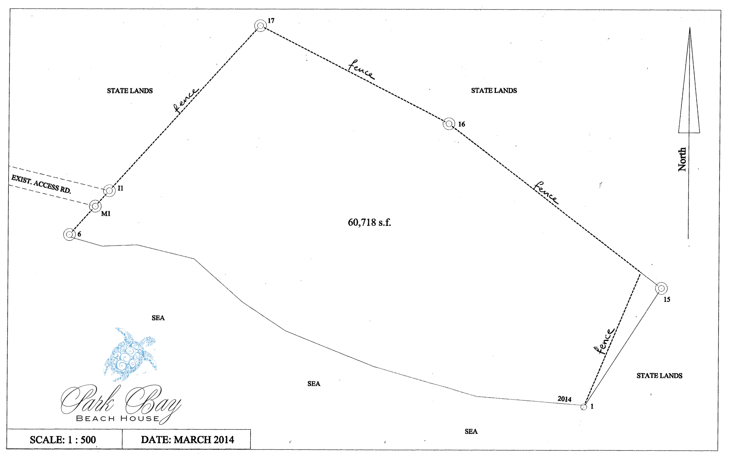 Park Bay House Bequia Survey Plot Plan